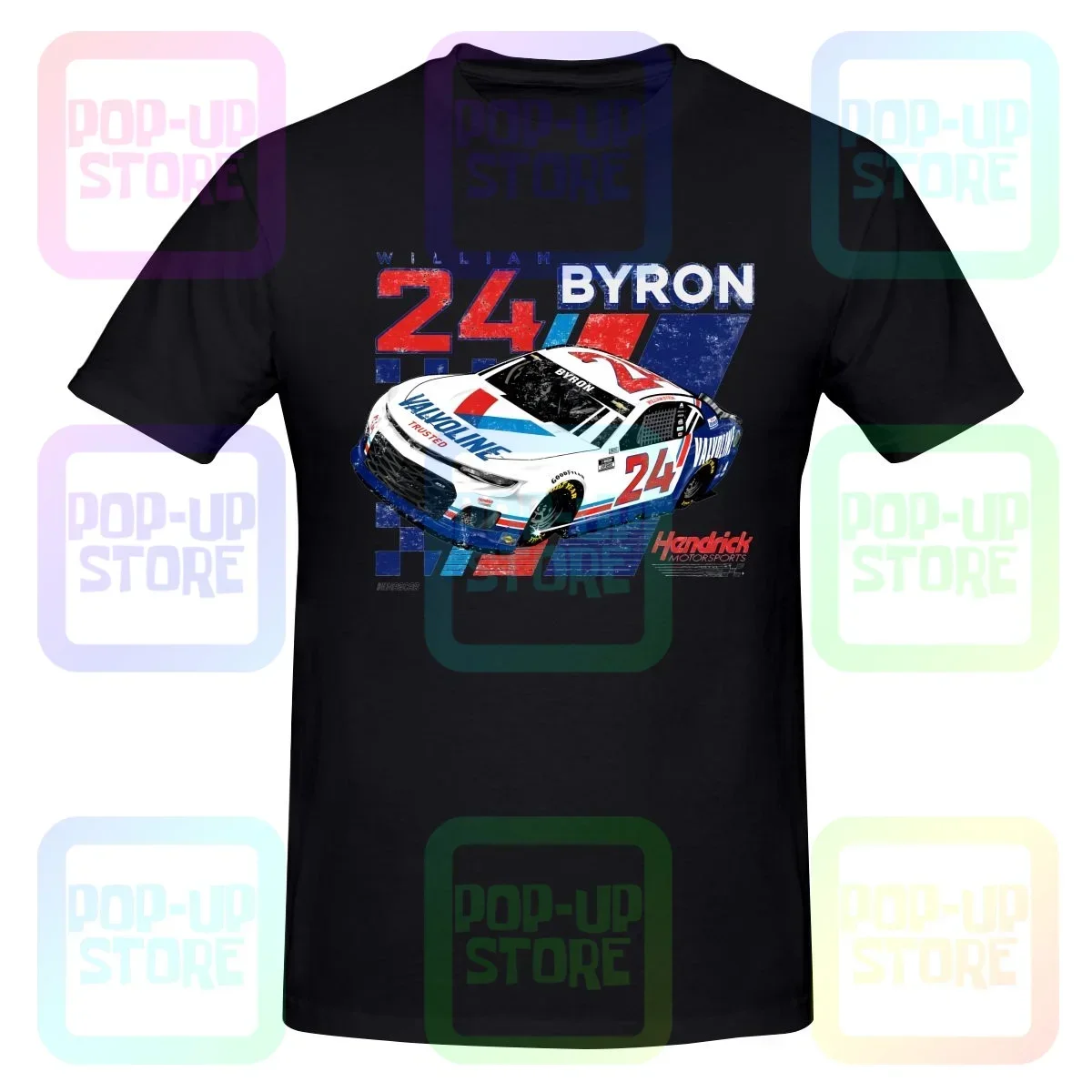 2021 #24 William Byron  Valvoline Darlington Throwbackmuslimah T-Large Sd Ship Shirt T-Shirt Tee Vtg Hip Hop