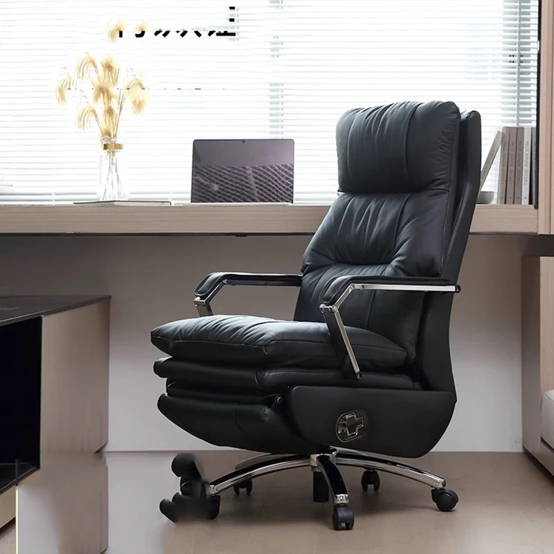 보스 인체 공학적 사무실 의자, 가죽 마사지 컴퓨터 암, 사무실 의자 디자인, 발받침 