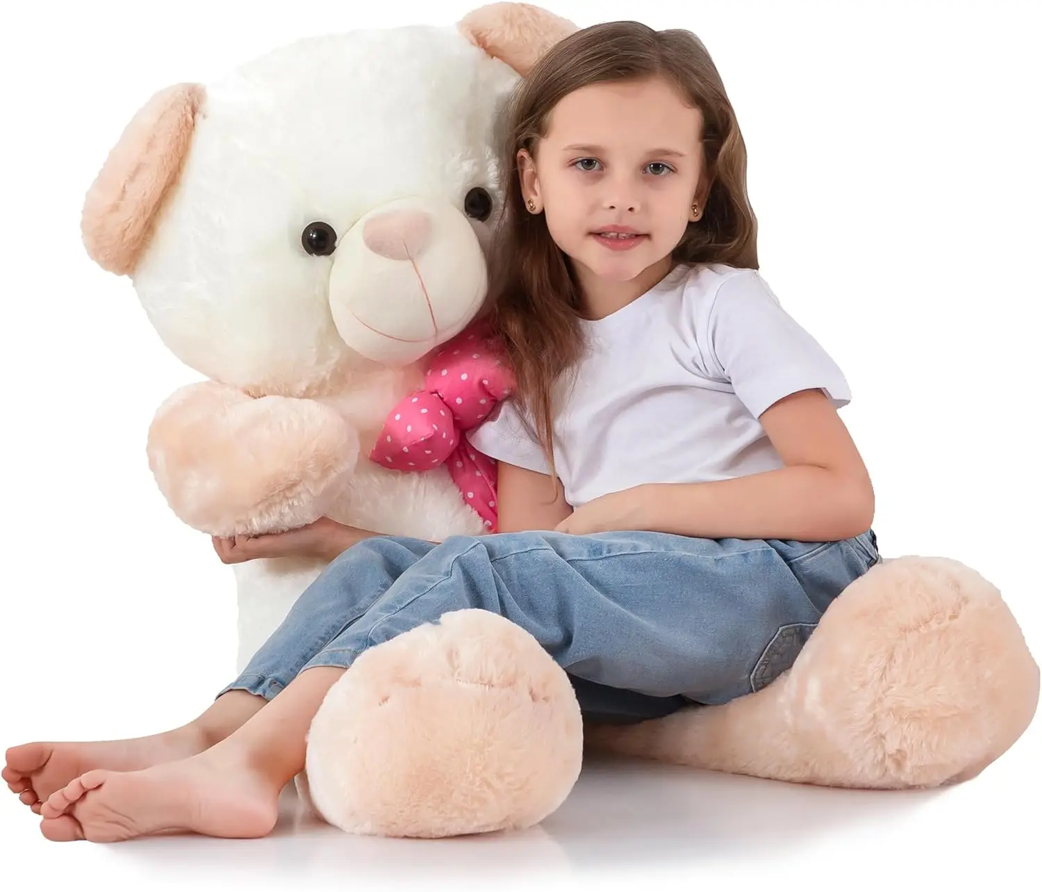 Giant Teddy Bear 39/47 Inch Large Stuffed Animals Big Teddy Bear Plush Toy For Kids Girls Huge Plushies, Brown / Green Color 6