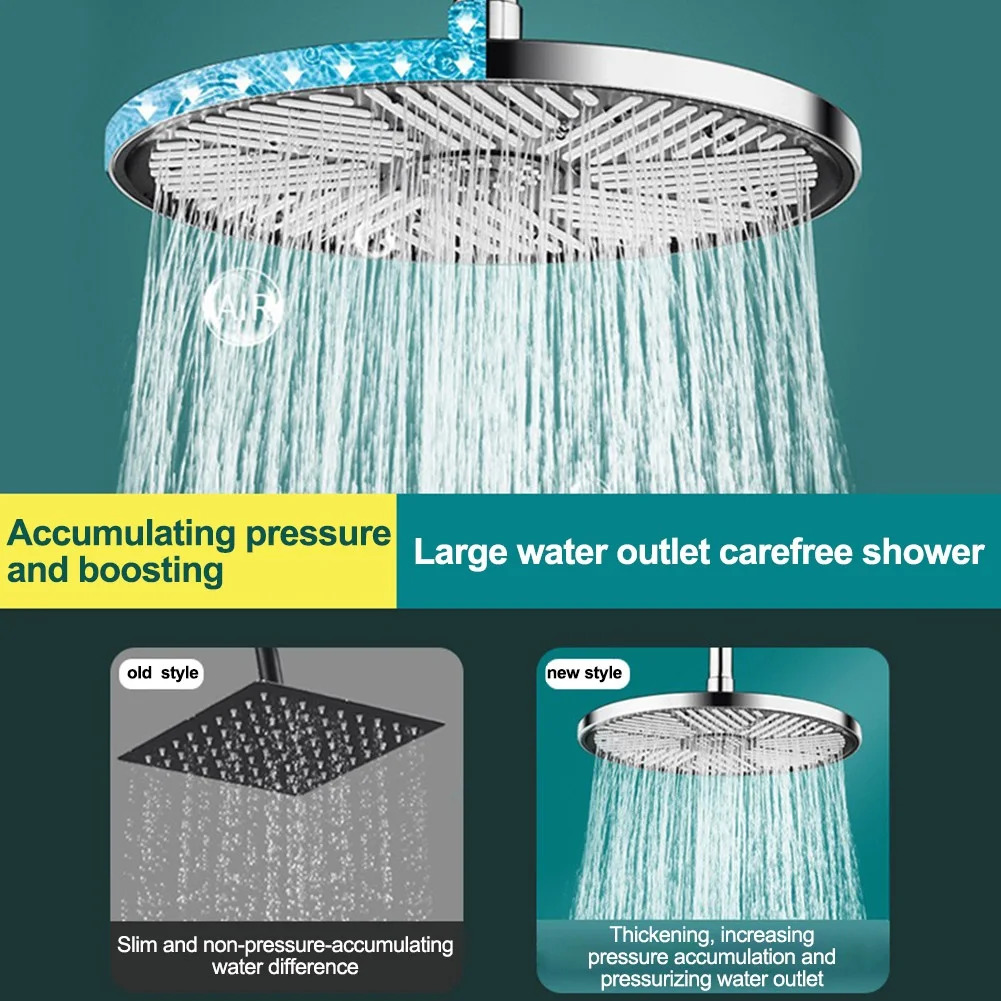 

10 Inch Rain Shower Head High Pressure Rainfall Waterfall Detachable Bathroom Strong Water Release Home Accessories