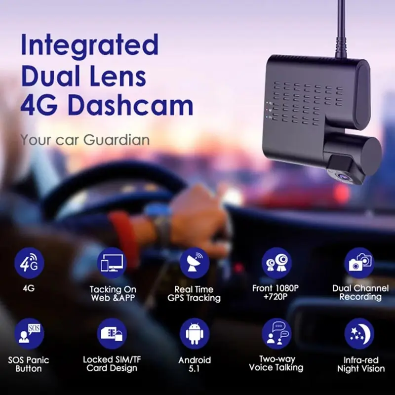 AZDOME C9 PRO 4G  ī޶, ̺ Ʈ 1080P  ī޶, GPS   ֽ  ˶, DVR  ķ  
