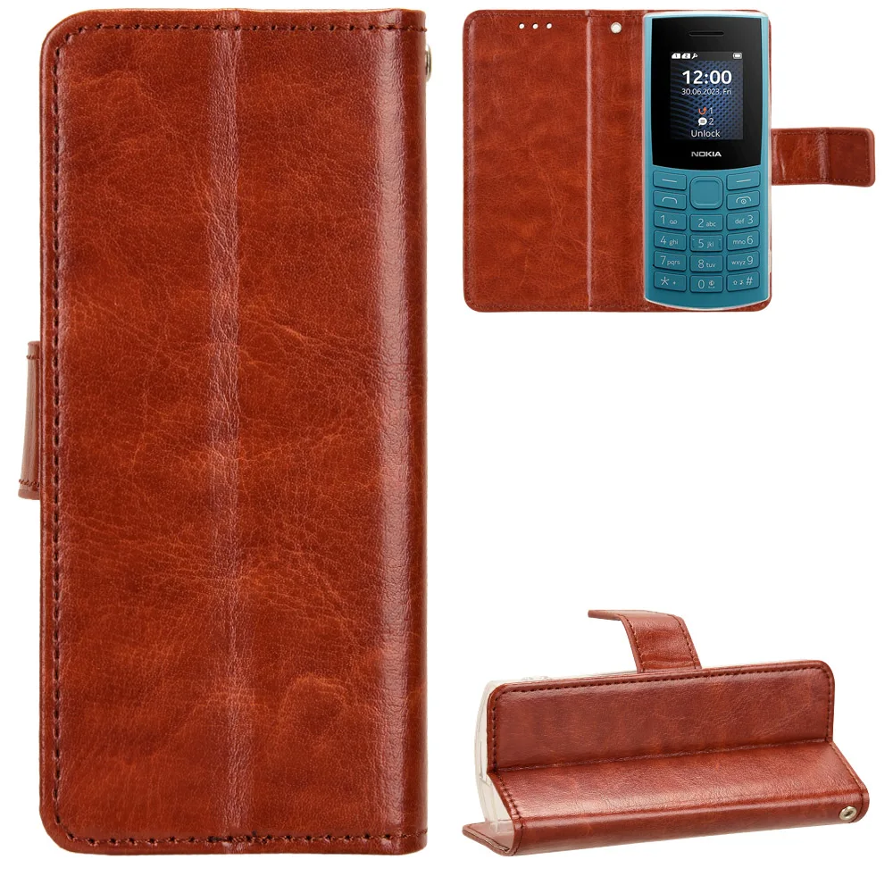 Luxury Leather Flip Phone Case with Stand and Wrist Strap – Premium PU Protection
