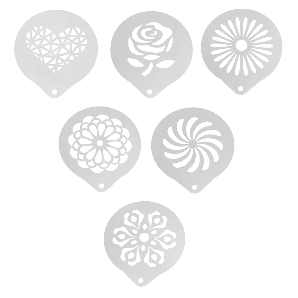

Coffee Latte Pieces Cappuccino Templates DIY Stencils Decorating Mould Milk Foams Restaurant Cake Decorations