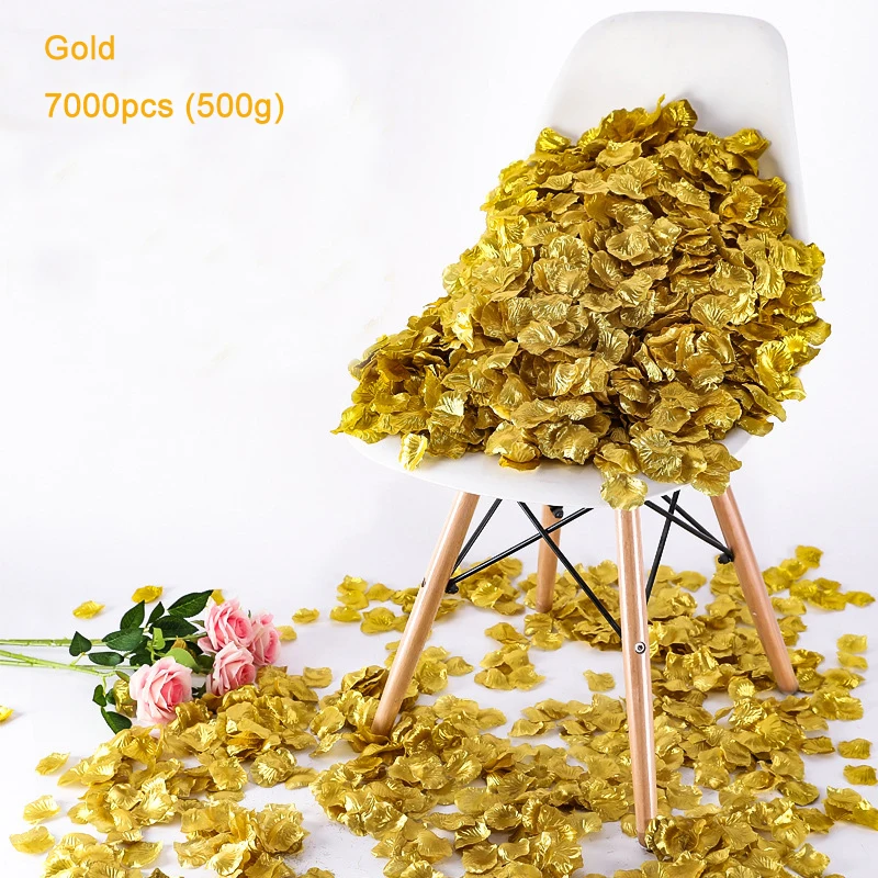 7000pcs/bag Artificial Rose Petals Colorful Romantic Wedding Anniversary Silk Rose Flower for Wedding Decoration Roses Supplies