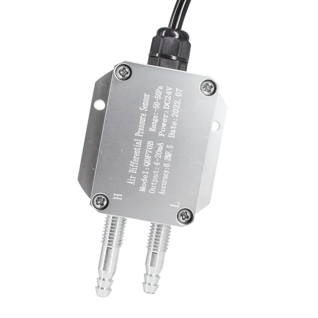 เครื่องส่งสัญญาณความดันแตกต่าง 4-20mA 0-10V 0-5V RS485 เซ็นเซอร์วัดความดันแตกต่าง 0-50pa 0-100pa เซ็นเซอร์วัดความดันลม 1