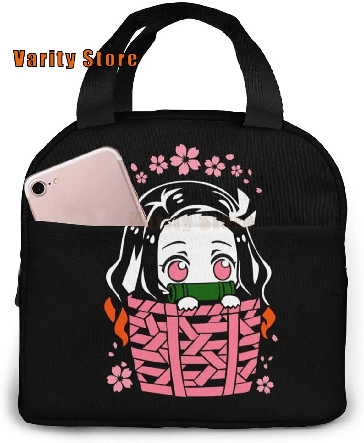 

Anime Lunch Bag Cute girl Tote Meal Bag Reusable Insulated Portable Anime Lunch Box For Women Mens Boy Girl Work School Picnic