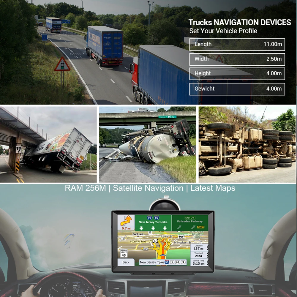 GPS Navigator Multimedia Navigation 9'' Car GPS Navigation Touch Screen with Europe North America Map