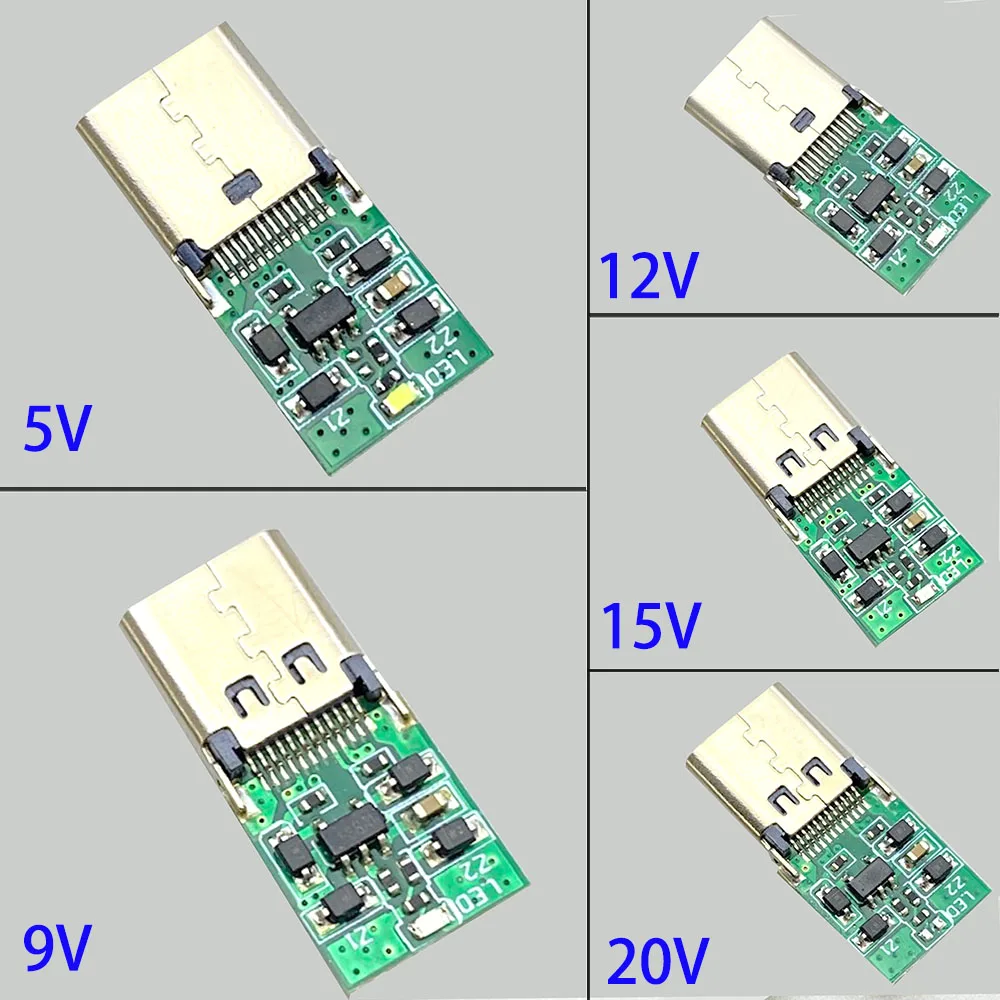 1/2/5pcs USB-C 암 잭 트리거 보드 모듈 PD 디코이 소켓 고속 충전 유..