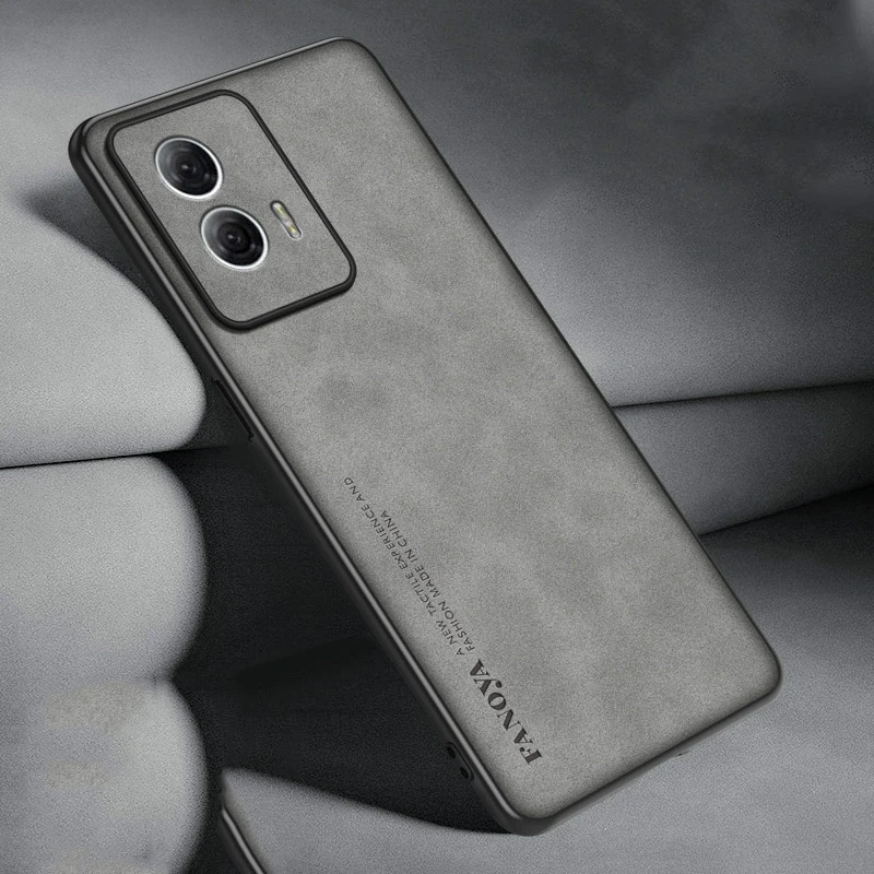 Luxury Sheepskin Leather Silicone Phone Back Case Cover - Premium Bumper Coque
