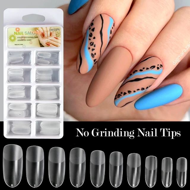 Mani-art Assorted Primary Colors Short Oval Nail Tips 24 Count - Etsy UK