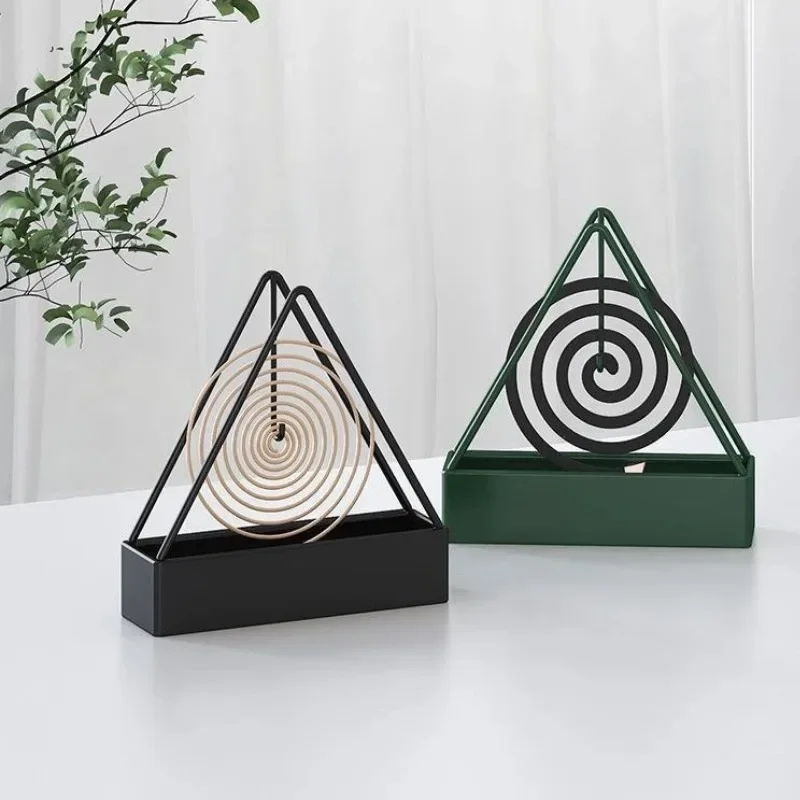 Incense Holders Coil Incense Burner Frame Iron Mosquito Coil Holder Modern Repellent Incense Rack for Household Bedroom Patio