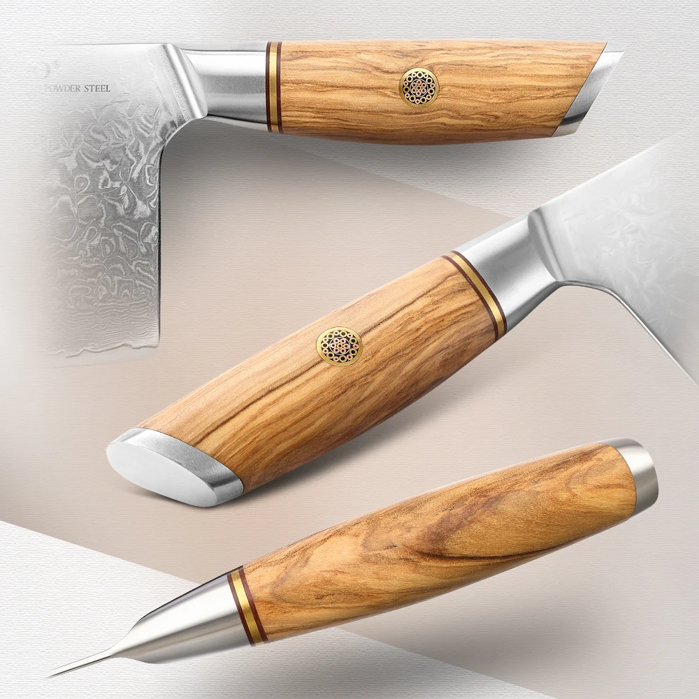 XINZUO 7.5'' in Cleaver Chef Knife 62-64 HRC Damascus Stainless