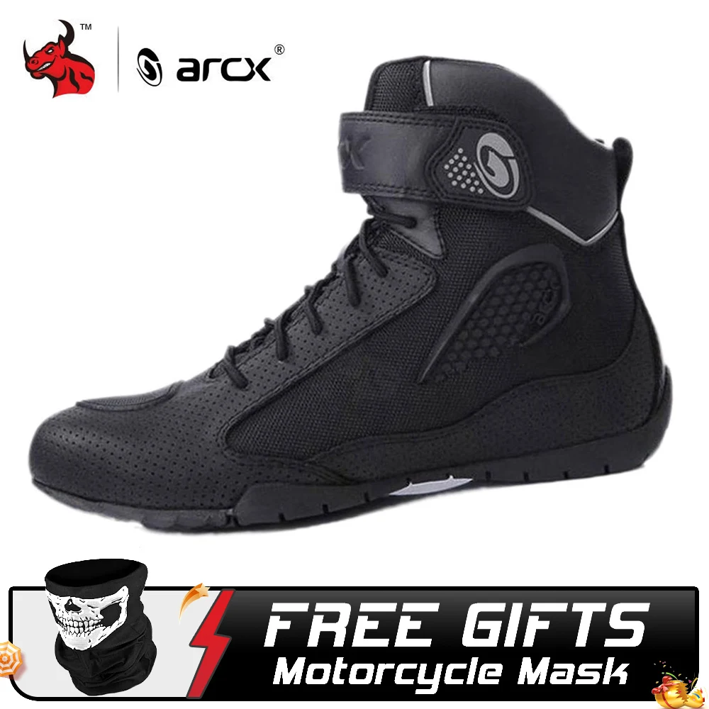 ARCX Motorcycle Boots Men Motorcycle Shoes Moto Riding Boots Breathable Motorbike Biker Chopper Cruiser Touring Ankle Shoes motorcycle shoes motorcycle boots
