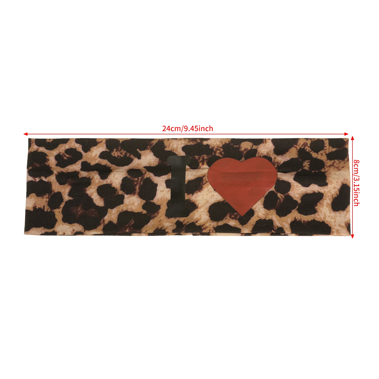 New Leopard Print Headband Heart-Shaped Pattern Fashion Punk Girl Cool Hair Band Women Yoga Sport Hairband Hair Accessories