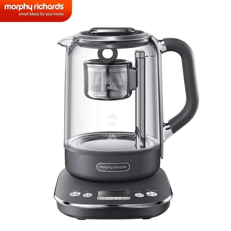 

Электрический чайник Morphy Richards, стеклянный чайник Pu'er, автоматическая термоизоляция, чайник для заваривания паром, чайник для здоровья, 1,7 л