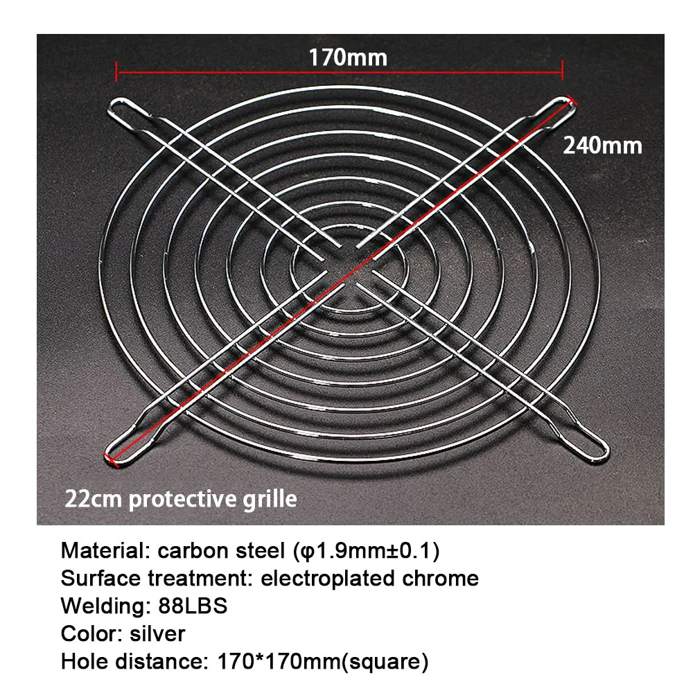 Lâmina Transparente do Quadro com Malha Protetora Ventilador de Refrigeração Silencioso Tamanho Grande Espessura de 220 mm 30 mm 220 cm 22030 - Imagem 4