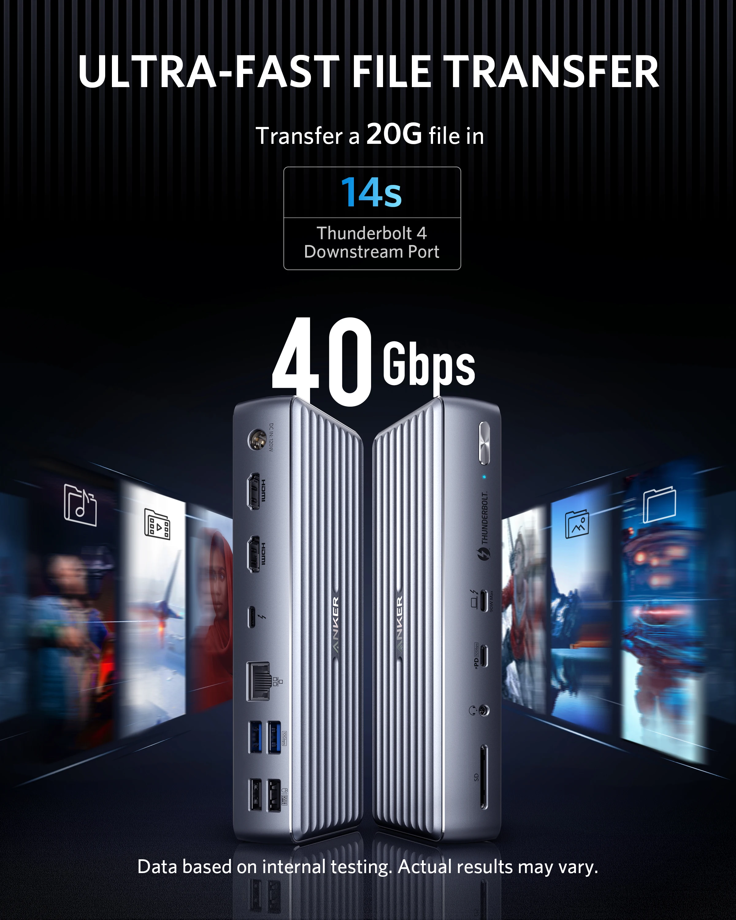 Anker usb hub 777 Thunderbolt 4 Docking Station Apex 12-in-1 hub