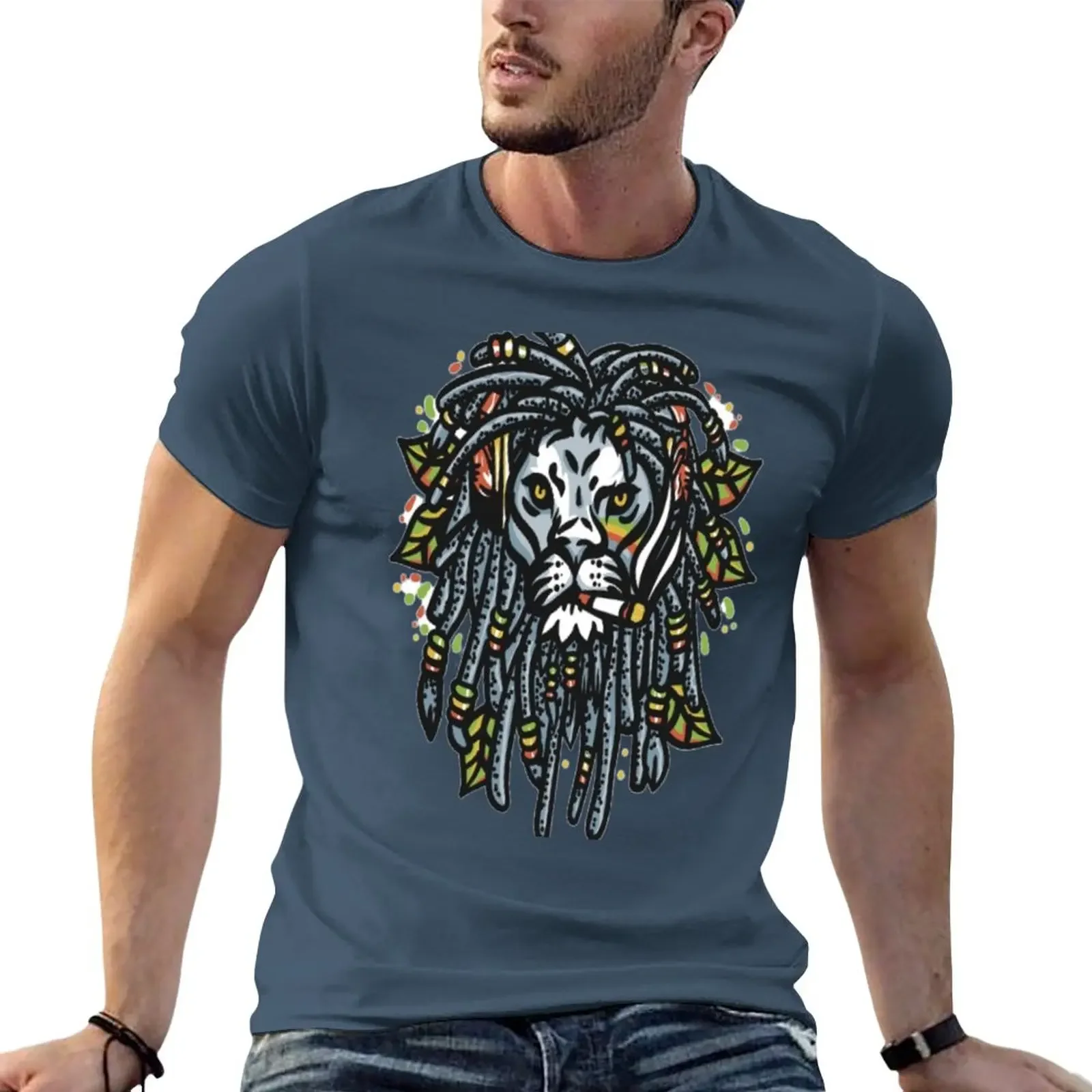 

the African lion T-Shirt summer tops animal prinfor boys plain t shirts men
