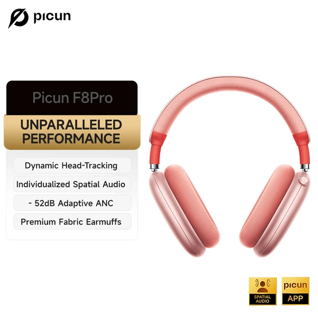 Picun F8 Pro ANC Wireless Headphones Head Tracking 3D Spatial