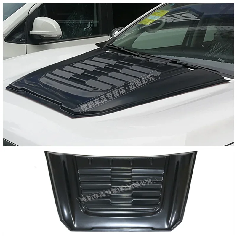

Fits For Nissan Navara 2015-2022 High Quality ABS Black Front Bumper Engine Hood Vent Cover Machine