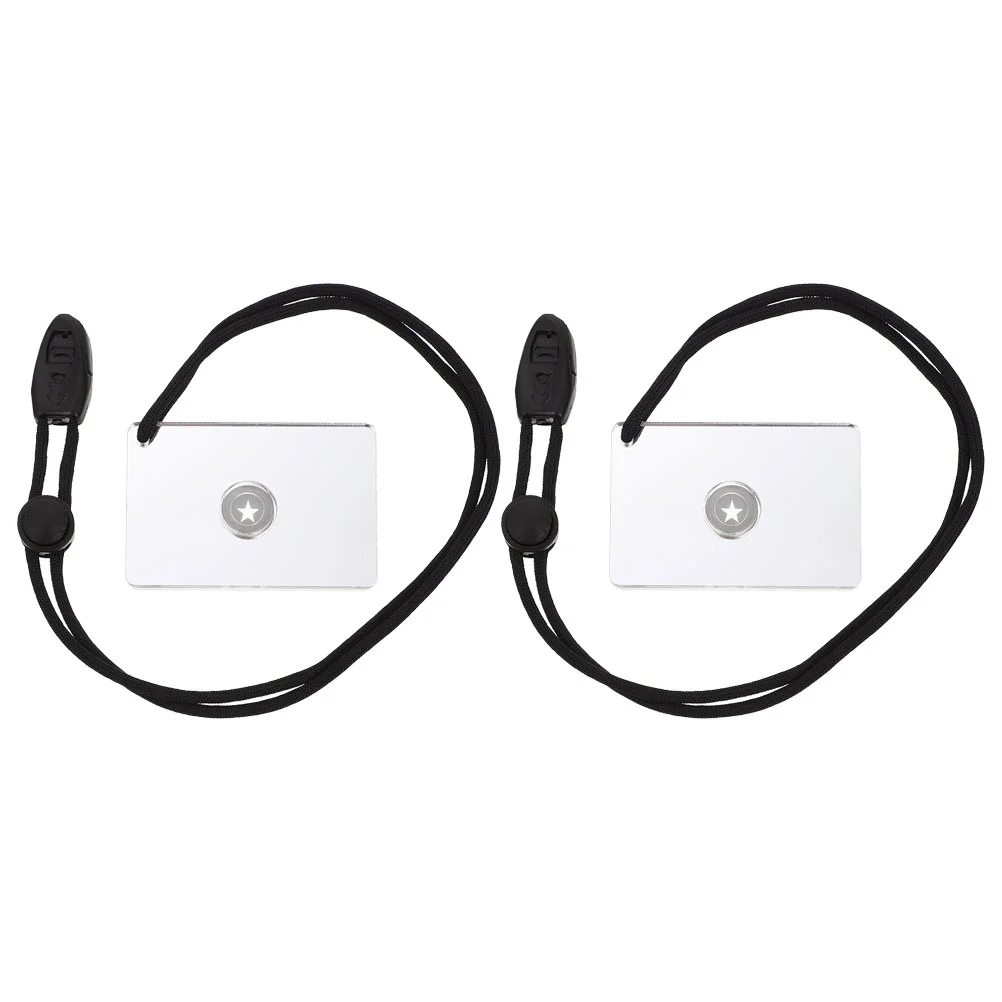 

2Pcs Signal Mirror Camping Equipment Survival Mirror Kayak Signaling Mirror Signaling Mirror for Gift