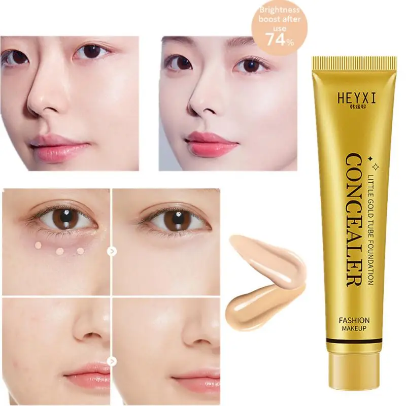 Silky Hydrating Concealer Creams Small Golden Tube Moisturizing Liquid Foundation Face Base Makeup Primer Oil Control Lasting Aliexpress