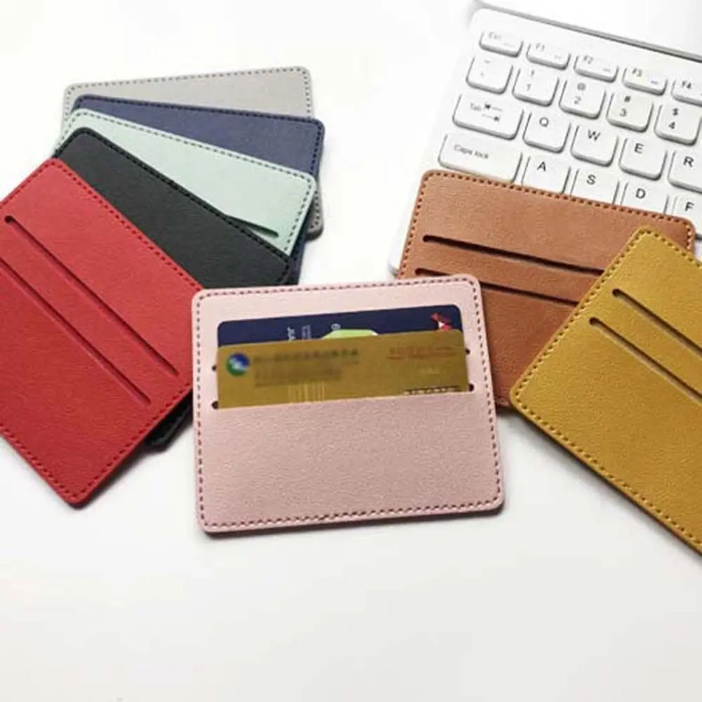 

Portable Credit ID Card PU Leather Thin Bank Card Bag Business Wallet Slim Card Holder Coin Pouch