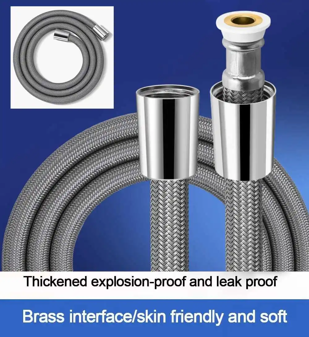 Anti Winding Handheld Shower Hose GI/2 Flexible Shower Tube High Pressure Universal Interface Bath Nylon Pipe shower hose,plumbing hose,plumbing supply hose