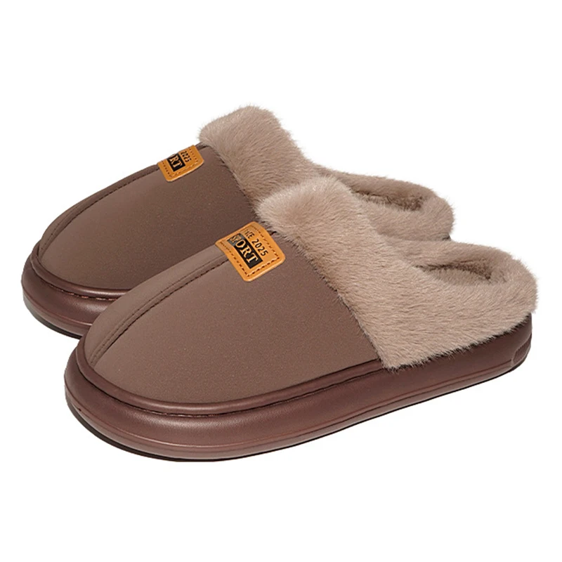 Thick Bottom Fluffy Home Slippers Women Indoor Mute Non Slip Cotton Slippers Woman Lightweight Soft Sole Warm Winter Shoes 45