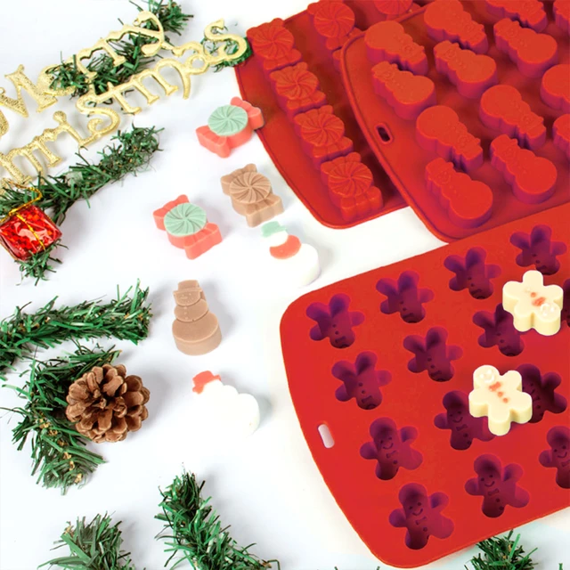 Christmas Snowflake Ice Cube Silicone Mold for  Fondant,chocolate,jelly,candy,lolly Ice Cube Maker Handmade Ice  Brick,kitchen Baking GJ316 