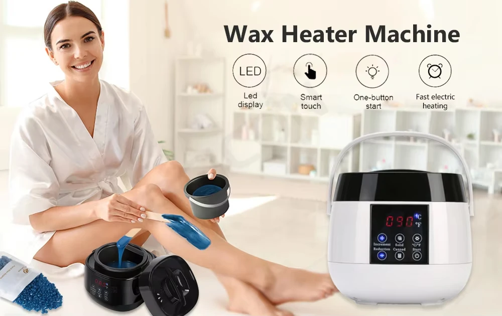 Waxing Kit for Women Men Digital Wax Kit Suit for Sensitive Skin/Full Body/Bikini Painless Hair Removal Hard Wax Kit for Home