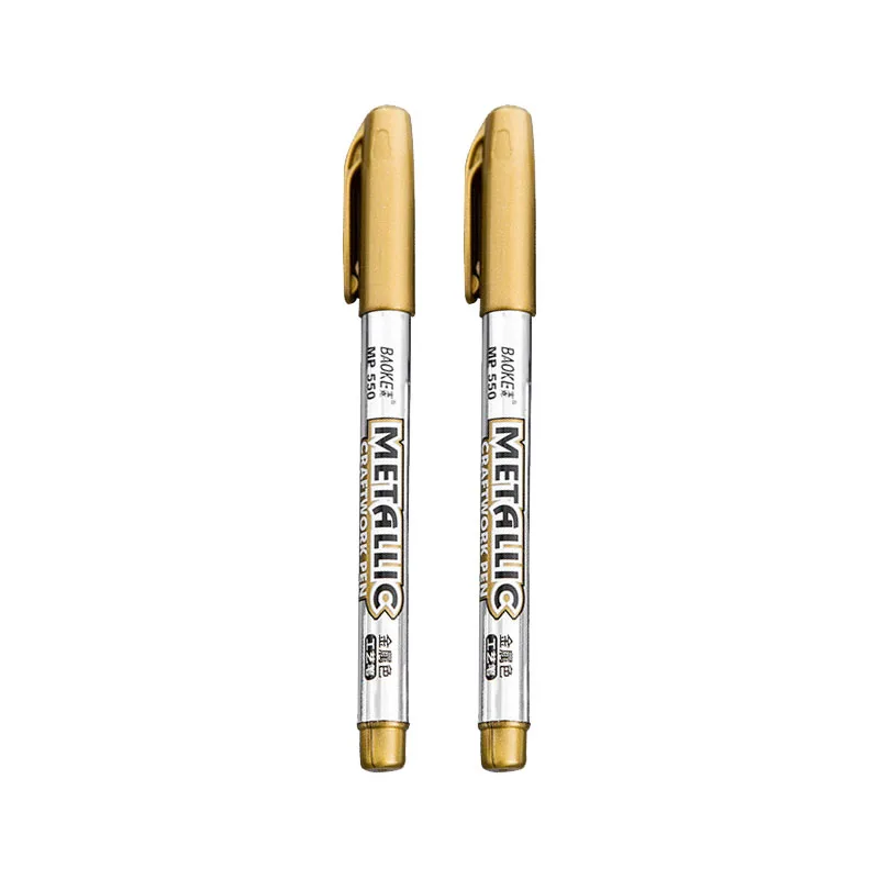 White Marker Pen Gold Silver Oily Waterproof Plastic Gel Pen for Writing Drawing White DIY Album Graffiti Pens Stationery permanent marker pen white marker pens marker pens permanent marker permanent markers markers pen 2pcs