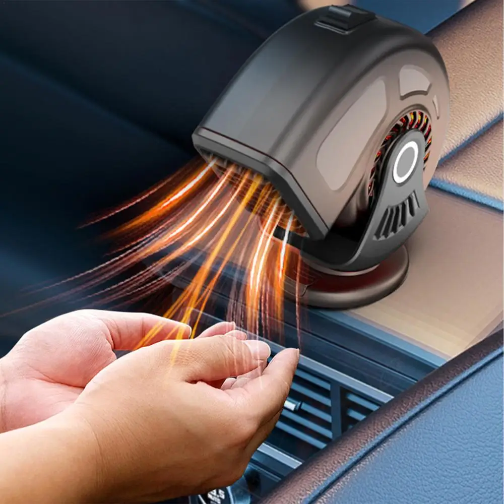 Car Portable Electric Fan Heater Suitable For Cars Glass Drying Defrosting Defogingwith Low Power Consumption_voghion.com