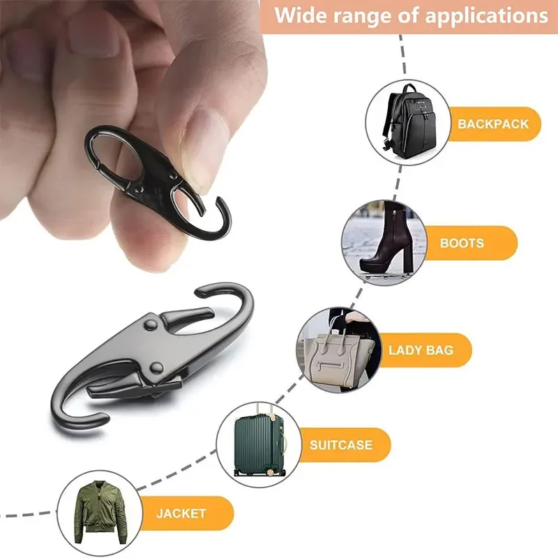 5/10PCS 지퍼 클립 도난 지퍼 잠금 클립 지퍼 슬라이더 Carabiner 클립 지퍼 배낭 야외 교체 당겨