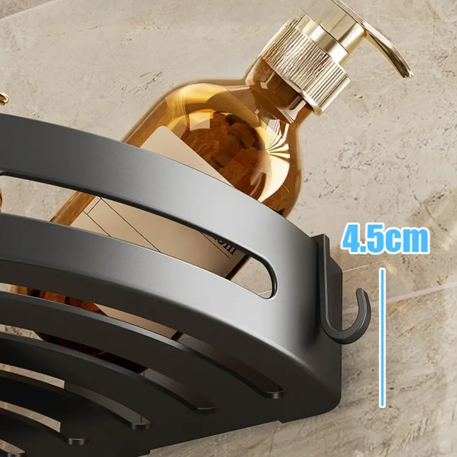 1/2/3 pezzi portaoggetti in plastica per bagno, porta shampoo, portaoggetti per doccia, scaffali per doccia, senza trapano, scaffale per asciugamani angolari 4