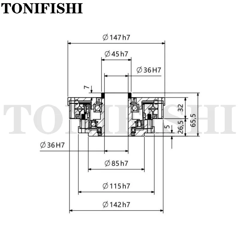 Harmonic Reducer WXK32 Collaborative Automatic Industrial Robot Mechanical Arm Joint Hollow Transmission Precision 30-50-80-120