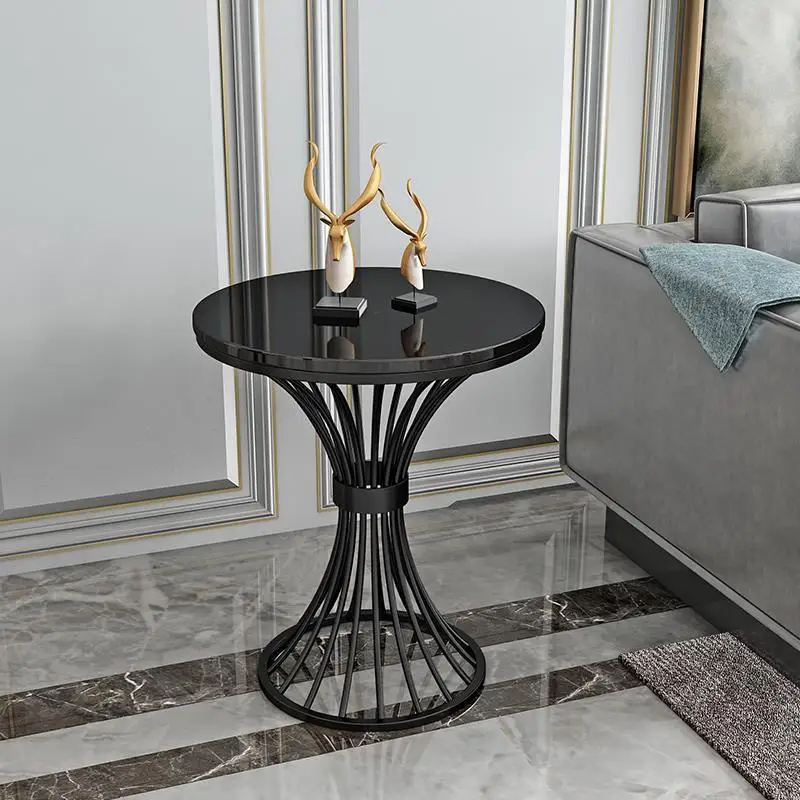 Nordic Marble Round Side Table Living Room Sofa Corner Tables Business Reception Coffee Table Negotiating Luxury Furniture
