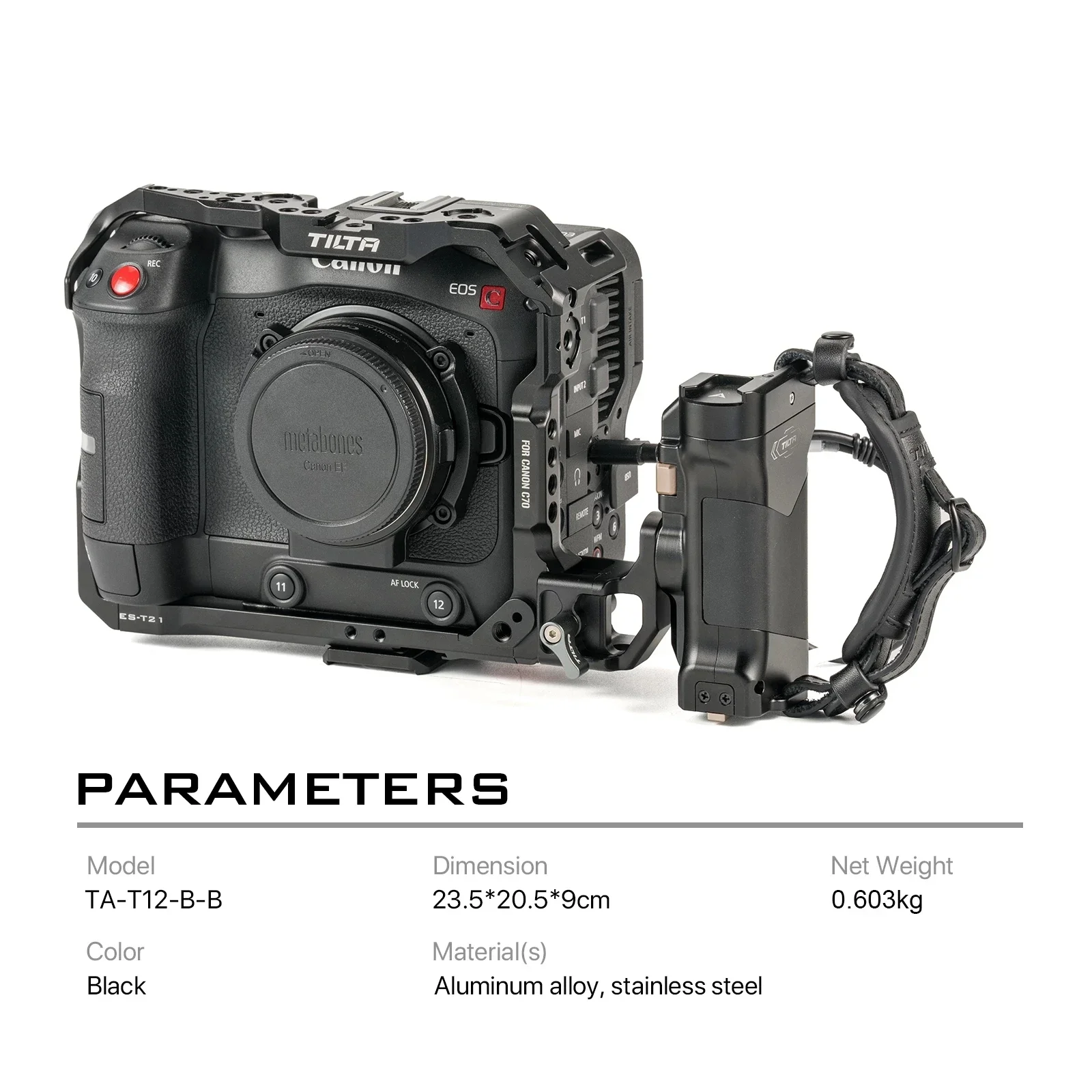 TILTA TA-T12 Camera-Cage Kit Compatible-for Canon C70 DSLR Cameras