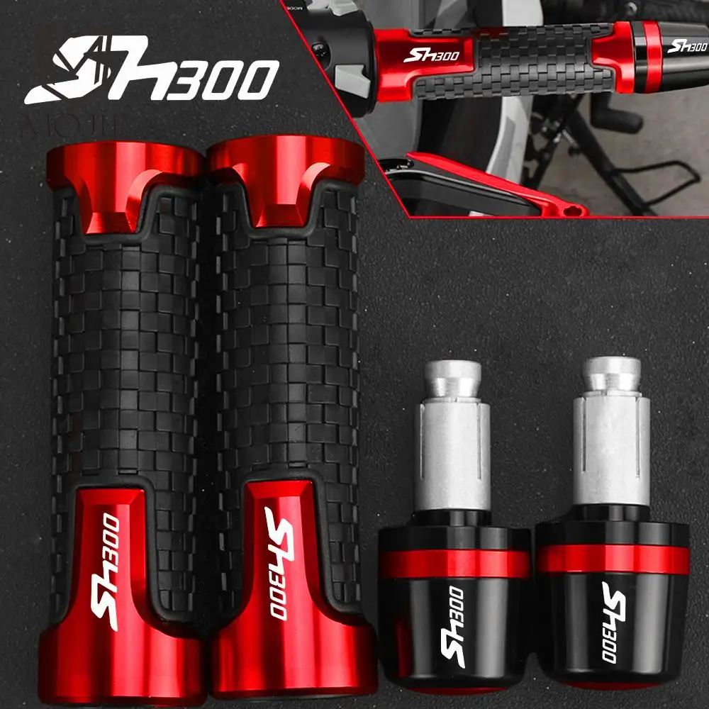 

For Honda SH300 SH 300 2011 - 2023 2012 2013 2014 2015 2016 2017 2018 2019 R 7/8" 22MM Handlebar Grips Handle Bar Cap End Plugs