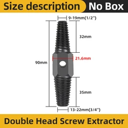 Screw and Bolt Remover Set: Damaged Fastener Extraction Tools (Extractor Two Head)