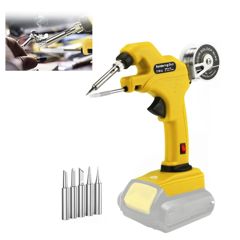 Kit Saldatore Cordless Funziona Per Batteria Agli Ioni Di Litio Dewalt 18V 20V Pistola Per Saldatura 30W Con Filo Di Saldatura Per Circuito Di Saldatu