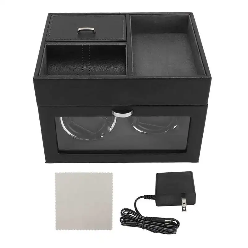 

Watch Winder Blue LED Light Prevent Fall Off Double Watch Winder for Automatic Watches