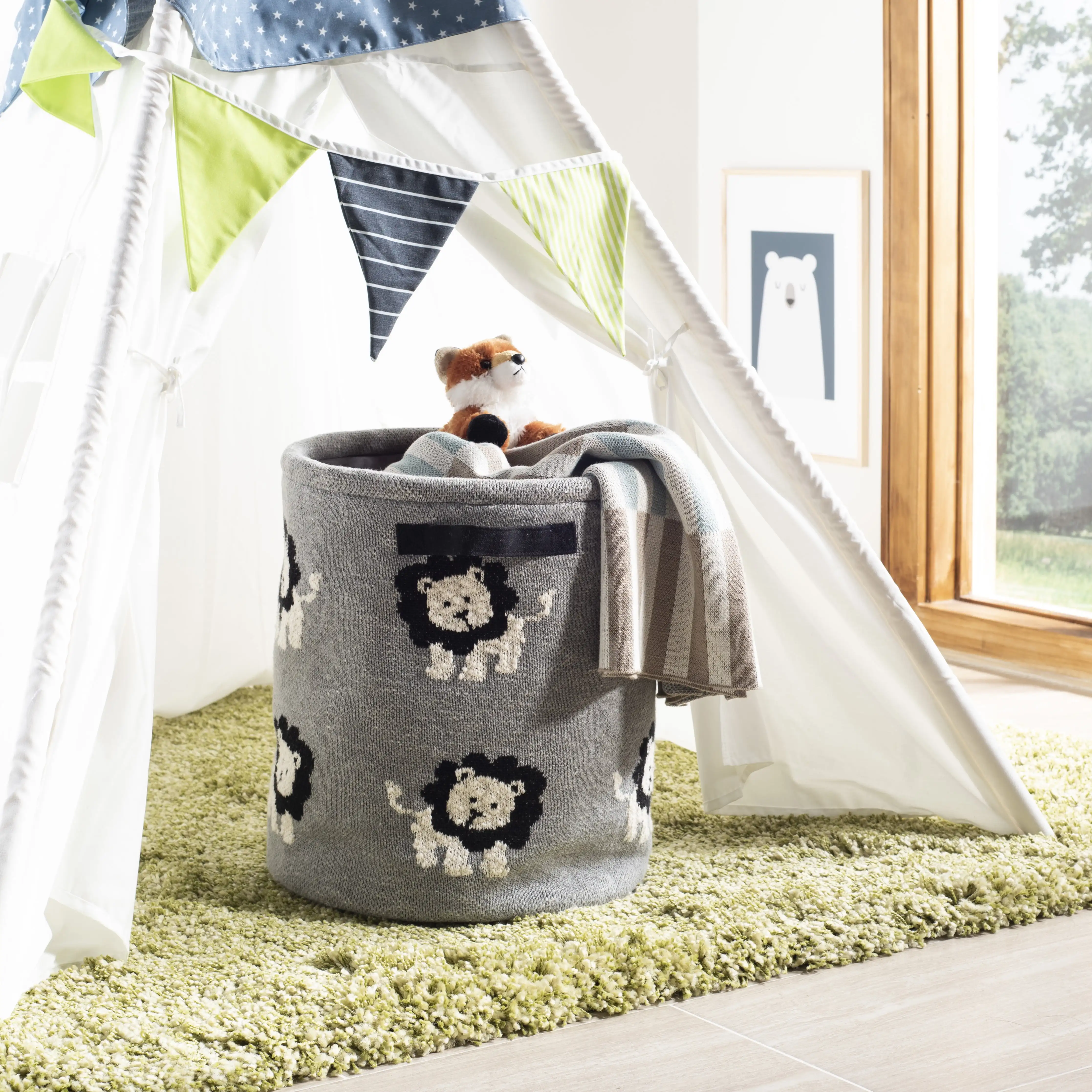 

Leo Storage Basket Grey / Black
