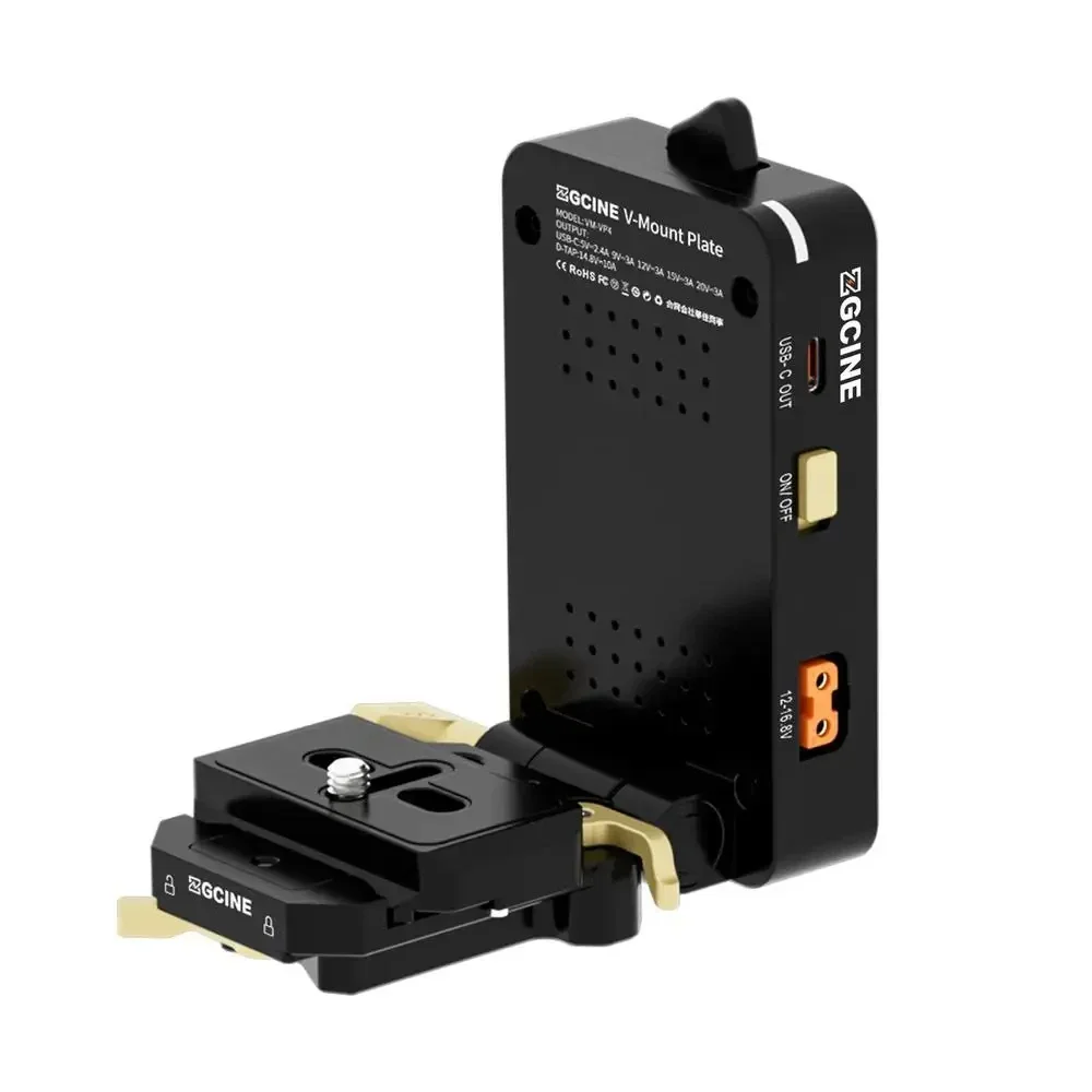 ZGCINE VM-VP4 V-Mount Battery Plate with Arca-Swiss Dual Quick Release Plate for