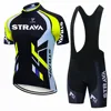 Strava Bike Jersey Set Summer Cycling T-Shirt Bib Shorts Set Triathlon Mountain Bike Clothes Quick-drying sweat wicking 3