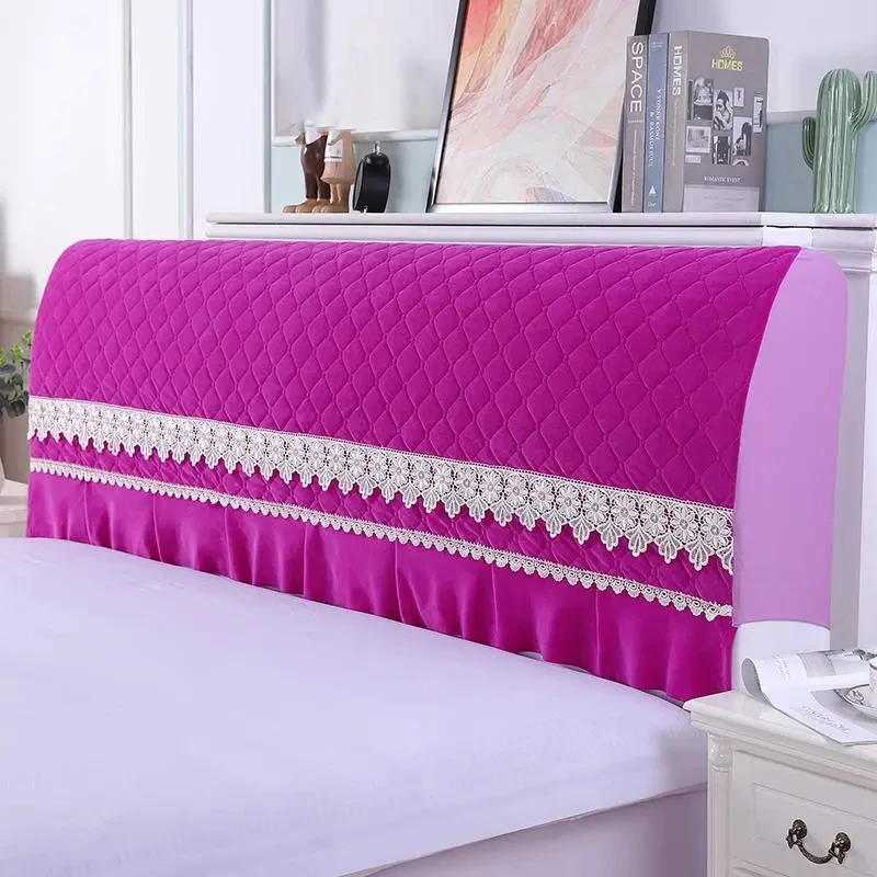 Crystal Velvet Bed Head Cover Simple Modern Allinclusive Solid Wood