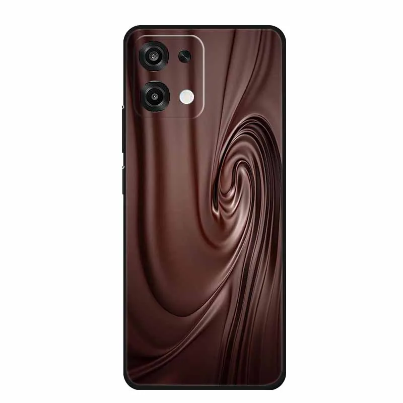 Slim Black Silicone Soft Phone Case with Colorful Design – Durable Back Cover