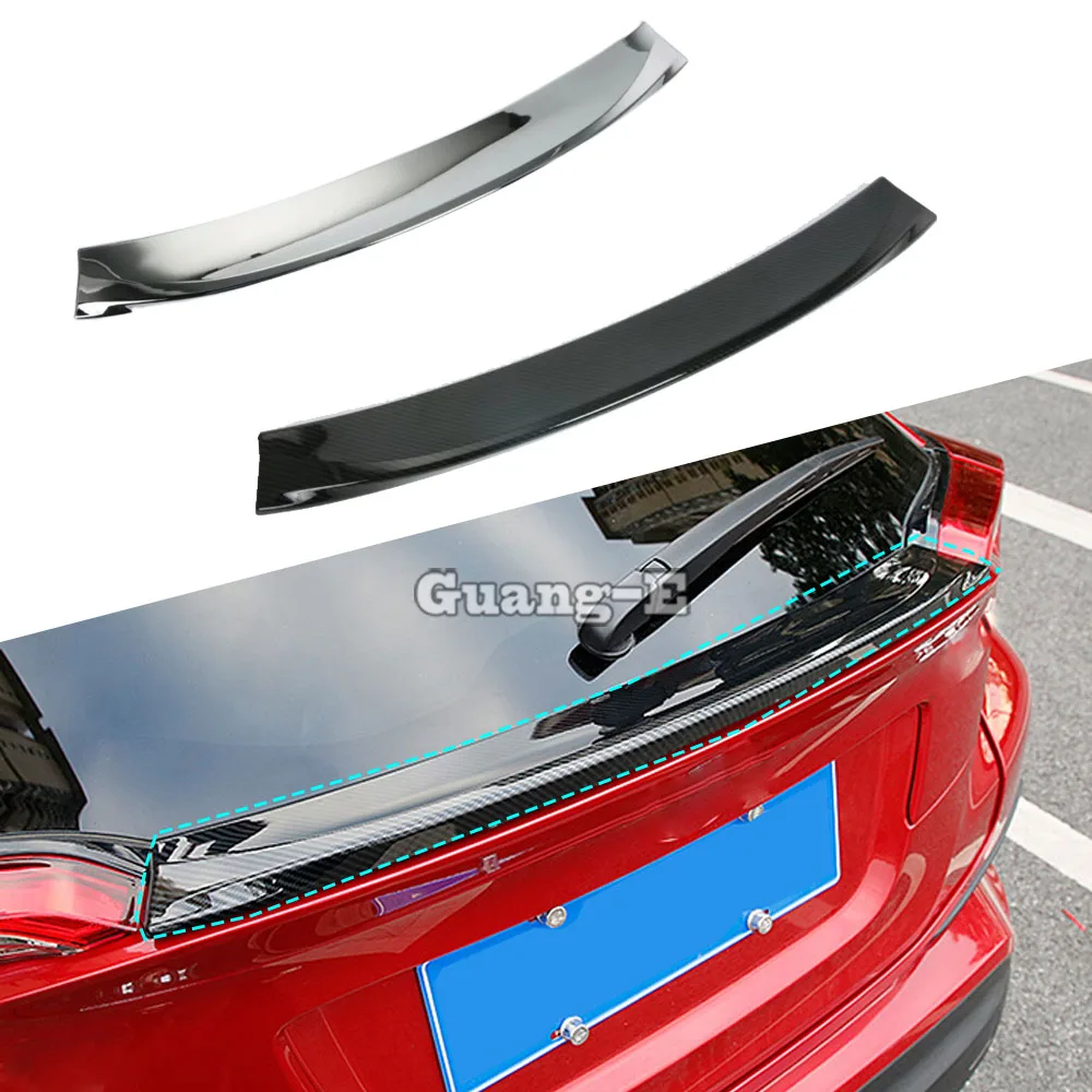 

For Toyota C-HR CHR 2017 2018 2019 2020 2021 Styling ABS Chrome/Carbon Fiber Rear Door Wing Tail Spoiler Frame Plate Trim Trunk