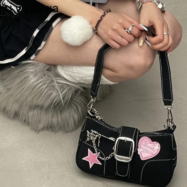 Miyagawa Fashion Streetwear Bag for Women Underarm Bag Causal Y2K Spicy  Girl Motorcycle Baguette Bag Girl Designer Bags - AliExpress