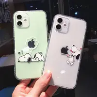 Snoopy Cute Cartoon Transparent Phone Case For iPhone 16 15 13 12 11 Pro Max Xr Xs Max 14 Plus 8 Plus Case Cute Soft Cover Y2k 6